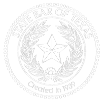 TX state bar logo white